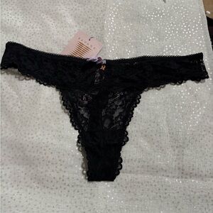 Savage X Fenty Black Lace Panty
